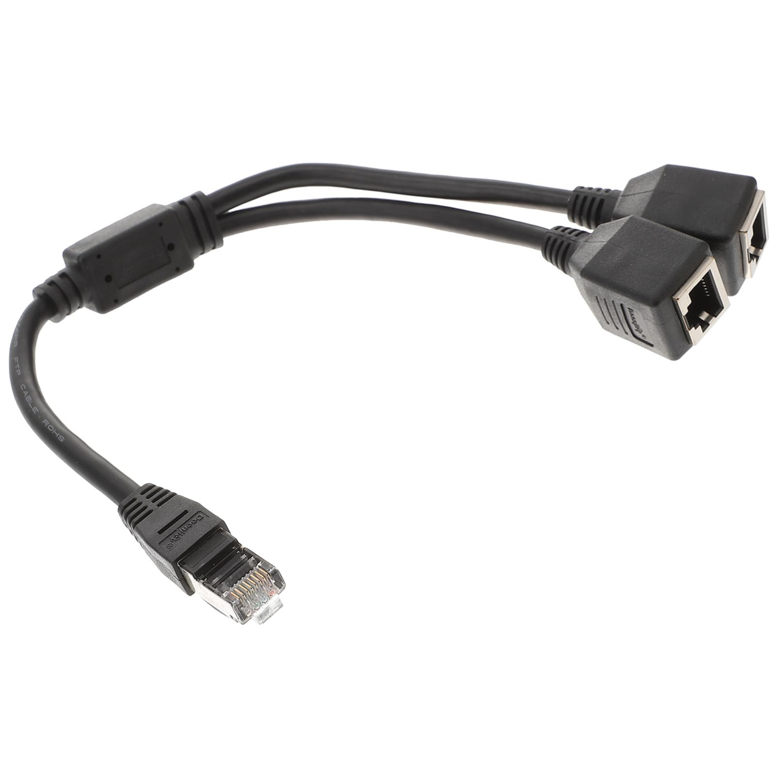 GAROZATION Network Adapter Cable Splitter for Network Cable 1 Male to 2 Female Ports