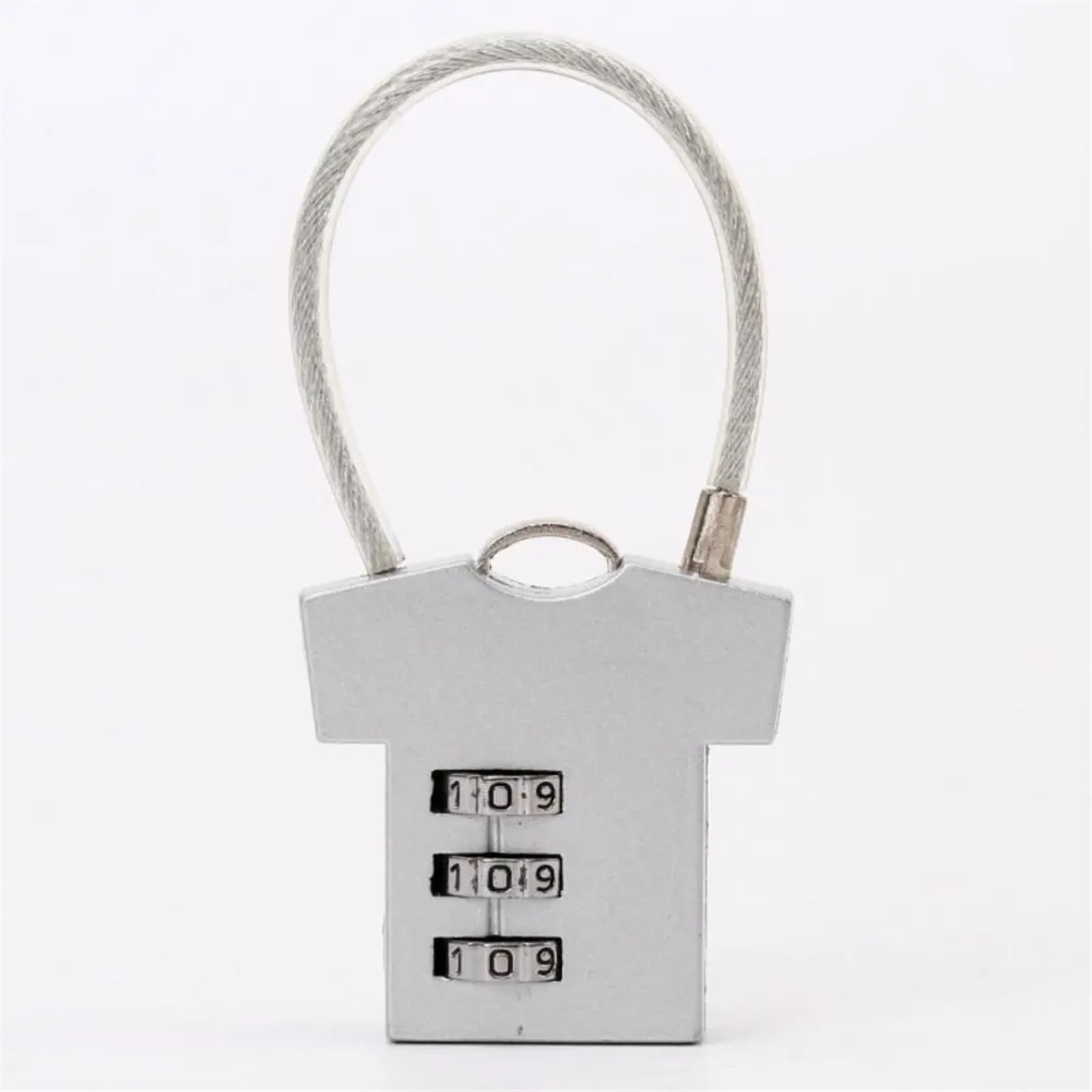 Mini cadenas en fil d'acier argenté créatif pour armoire et bagage