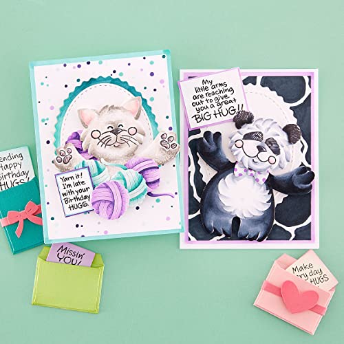 Spellbinders STP-201 Stampendous Kitty Hugs Faces And Sentiments Clear Stamp Set thumb #5