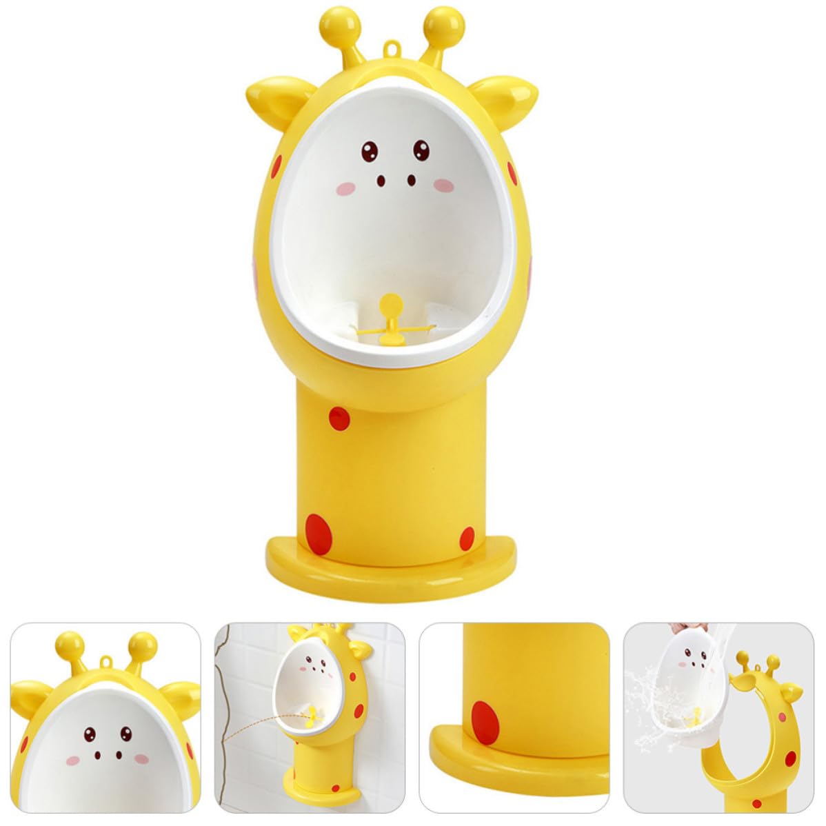 CLISPEED Orinatoio per Maschi Giallo in Pp Design Cartoon Adorabile, Facile da Pulire e Comodo da Installare, per Addestramento al Vasino in Casa