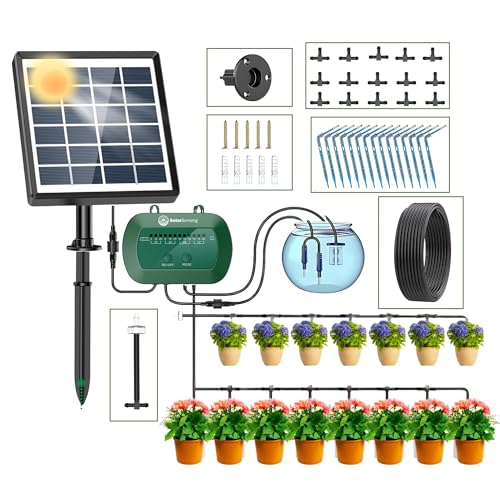 Sistema Solar de Riego Automático, 12 Modos, 2200 mAh, Fácil Inst...