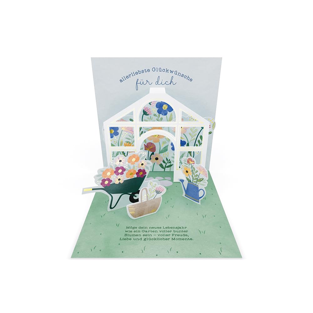 Graphic Workshop, Pretty Pop-Up Card, Three-Dimensional, Allerliebste Glückwünsche für dich