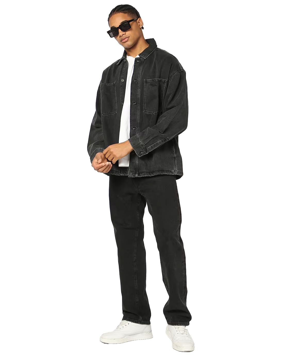 gap Men’s Relaxed Fit A-Line Full Sleeves Collared Denim Coat-picture-16