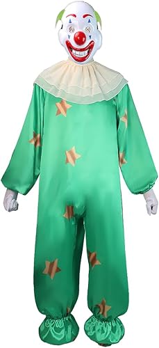 Disfraz de payaso para hombre con máscara, disfraz de payaso asesino, disfraz de Halloween para adultos