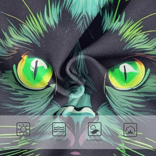 Black Cat Bright Green Eyes Panties Little Girl Girls Underwear Toddler Cotton Fun Print Briefs Girls Undies 2t3