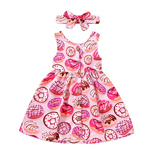 YOUNGER TREE Toddler Dresses Lemon Baby Girls Pineapple Fruit Dress Outfit Summer Girl Dress Spring Sundress