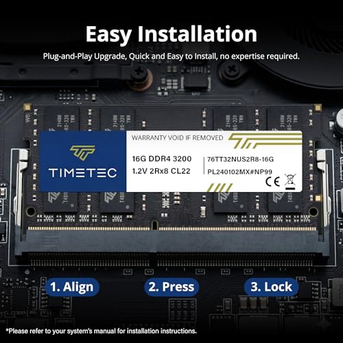 Image of Timetec 160GB KIT (10x16GB) DDR4 3200MHz (PC4-3200AA) PC4-25600 SODIMM Laptop RAM - 260-Pin 1.2V CL22 Non-ECC Unbuffered Memory Module for Laptop, Notebook, Mini PC, All-in-One
