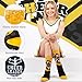 GZZSYO Cheer Socks For Girls, Fun Cheerleading Socks for Cheerleaders, Ideal Cheer Team Gifts (Black&Blue)