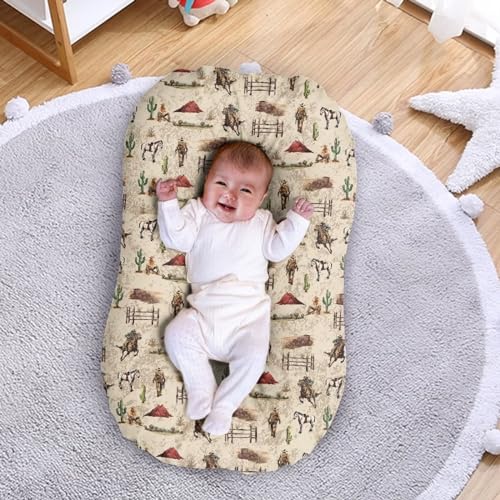 Image of ZOUTAIRONG Cowboys Crib Sheets for Boys Bassinet Sheets Safe and Snug Changing Pad Covers Neutral Unisex Fitted Baby Baby Delight Bassinet Sheets Ultra Soft Breathable Material