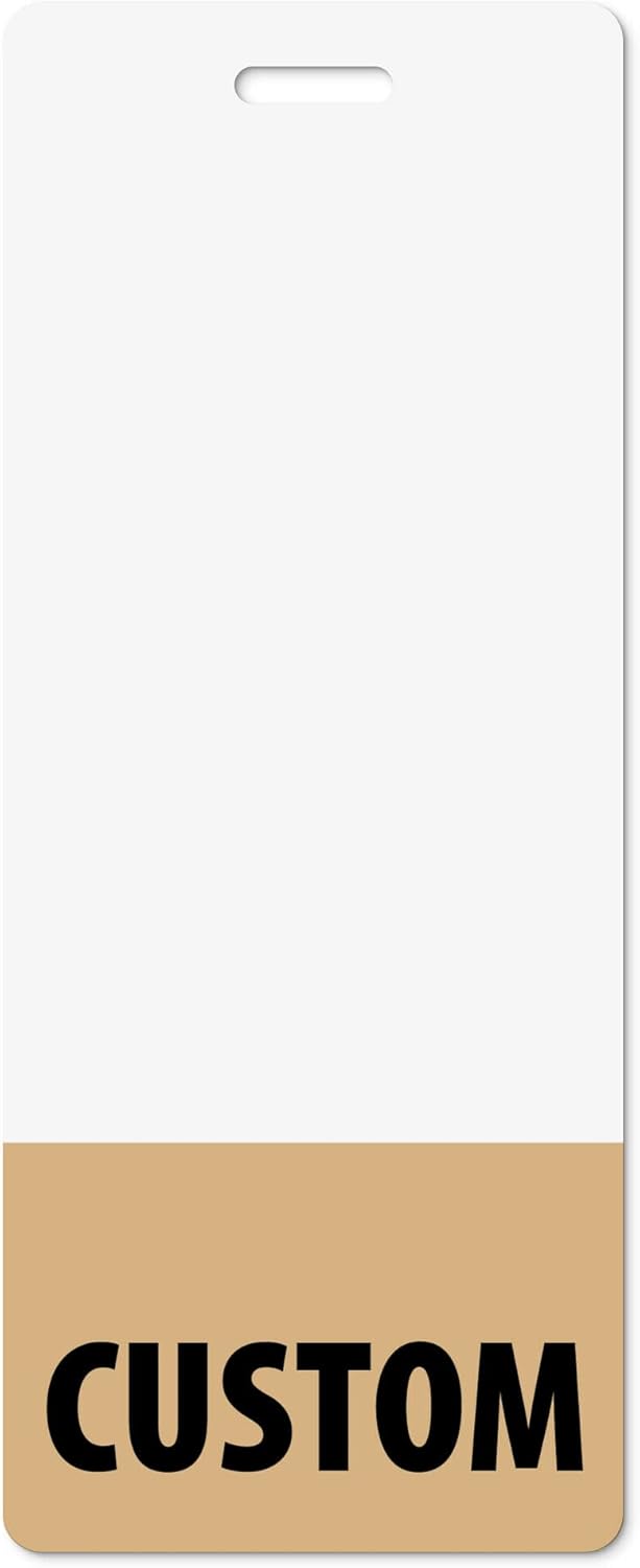 Personalized Print Badge Buddy - in Purple Color - Vertical Oversized (20 Pcs) - Print On Both Sides - Durable and Water Resistant Ideal for Teachers, Nurses, Doctors, Teachers