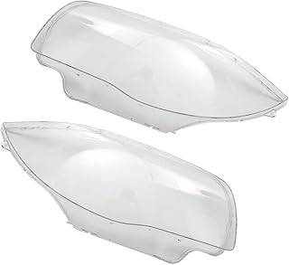Motoforti 1 Pair Headlight Lens Cover for BMW 120i 2006-2011 Durable PC Clear Front Left Right Headlight Headlamp Lense Clear Lens Cover Long-lasting