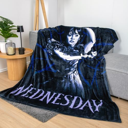 Couverture Wednesday Wellsoft Herding noire en polyester 150x200 cm - 3