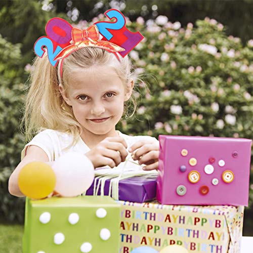 KESYOO 4 PeÃ§as de Fibra Ã“tica Aro de CabeÃ§a Iluminar 2021 Tiara Suprimentos para Festas 2021 Coca