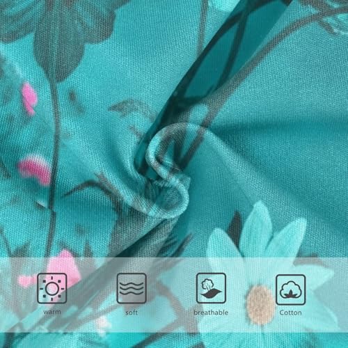 Cotton Toddler Girls Underwear Teal Pink Flowers Little Girl Panties Funny Briefs Girls Undies 2t3