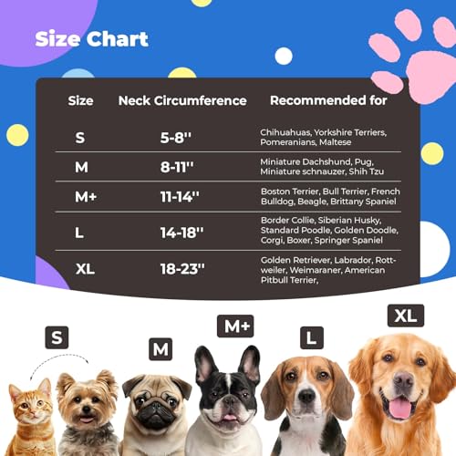 Image of Inflatable Dog Cone Collar for Dogs and Cats, Dog Neck Collar Recovery E Collar Alternative After Surgery, Elizabethan Collar Alternatives for Dogs Recovery (Purple Blue, M)