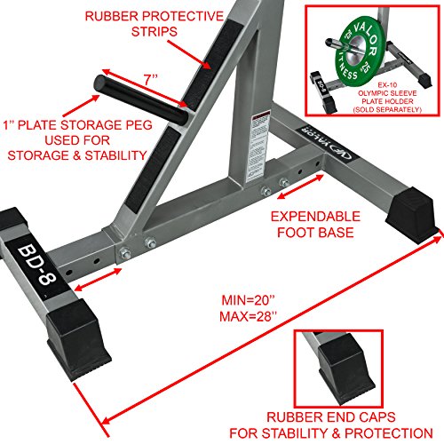 Valor Fitness BD-8 Independent Squat Stand Towers with Adjustable Uprights, J-Hooks, and Safety Catches