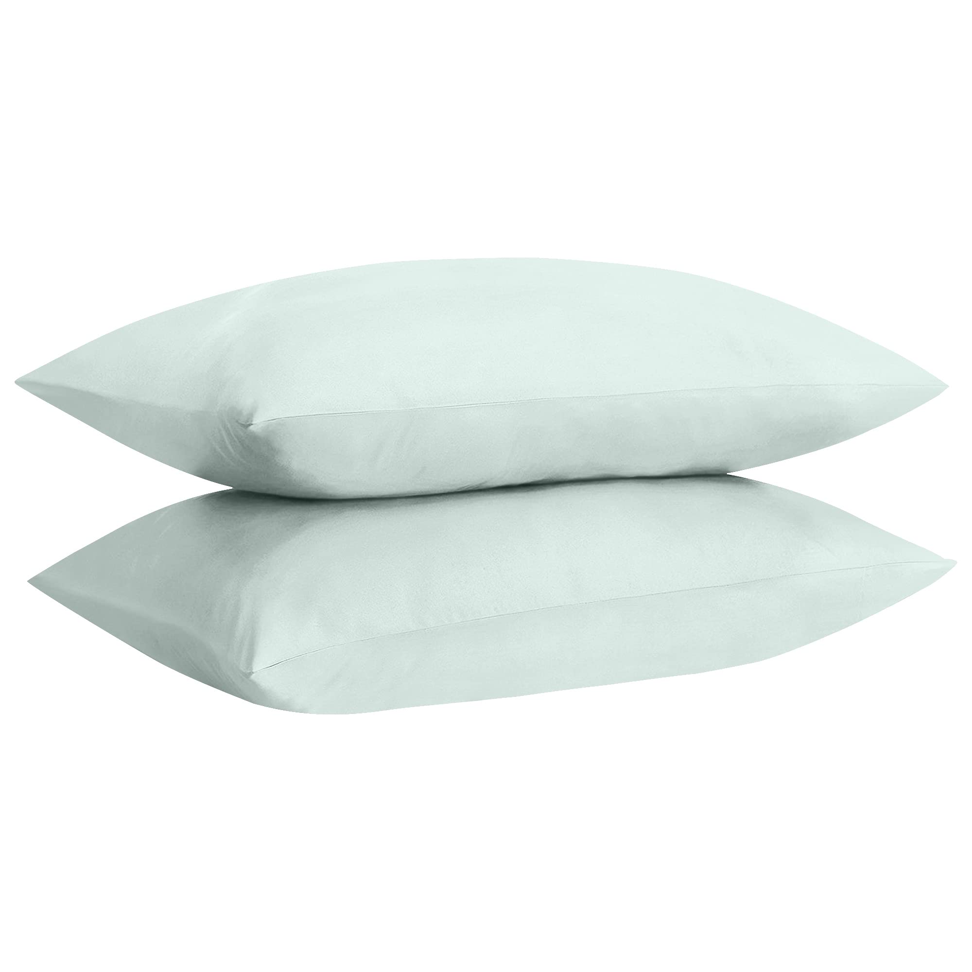 KOHSAR Easy Care Standard Pillow Cases 2 Pack, 50CM x 75CM Plain Dyed Poly Cotton Pair of Pillowcases
