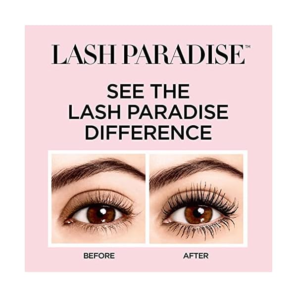 LOreal-Paris-Voluminous-Makeup-Lash-Paradise-Mascara-Voluptuous-Volume-Intense-Length-Feathery-Soft-Full-Lashes-No-Flaking-No-Smudging-No-Clumping-Blackest-Black-1-Count L'Oreal Paris Voluminous Makeup Lash Paradise Mascara, Voluptuous Volume, Intense Length, Feathery Soft Full Lashes, No Flaking, No Smudging, No Clumping, Blackest Black, 0.25 Fl Oz (Pack of 1)