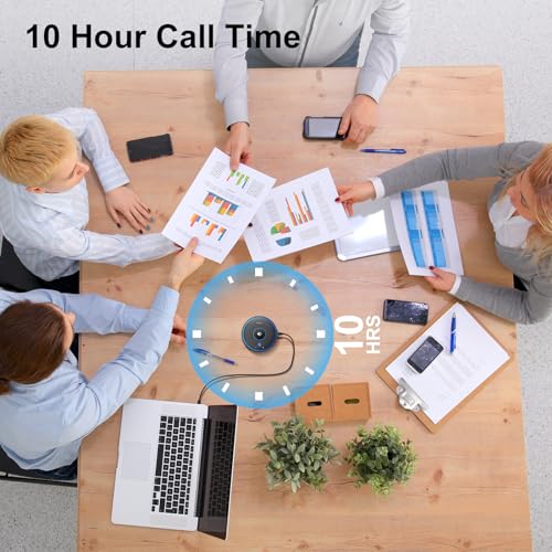 Image of Conference Speaker with 4 Wireless Mics, USB Speakerphone with AI Noise Reduction&360 Voice Pickup, Conference Microphone Compatible with Leading Platforms (4 Wireless Mics)