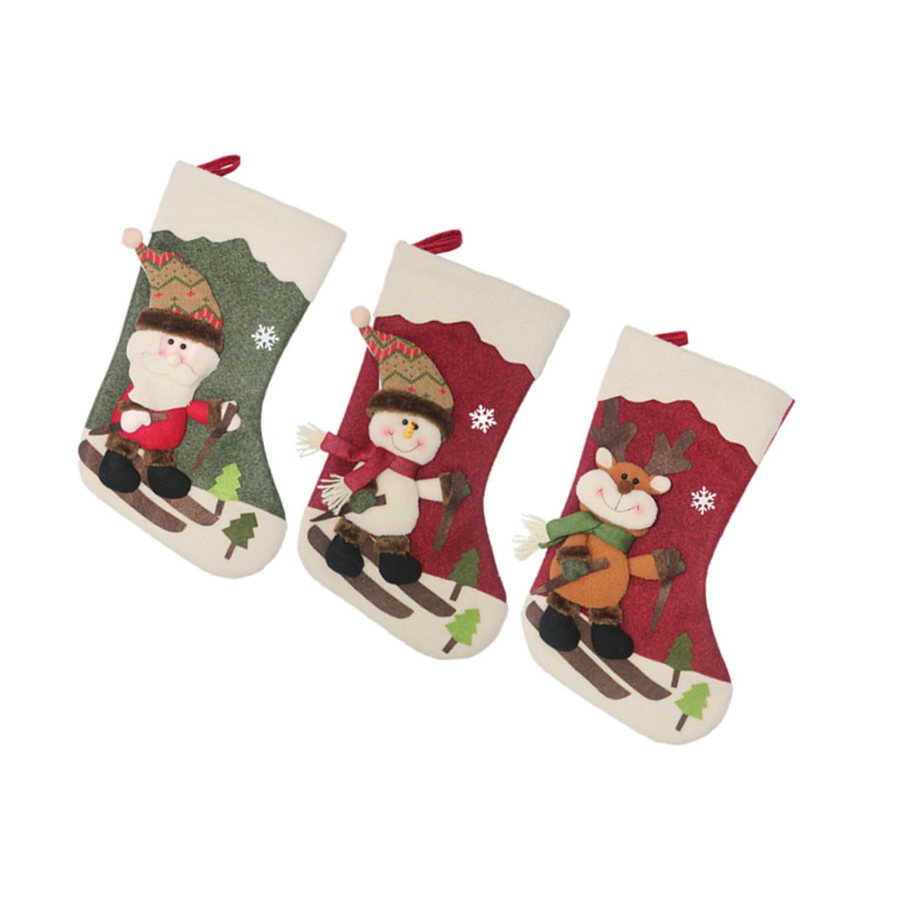 LABRIMP 3 Uds Calcetines De Medias Colgantes Calcetines A Granel Calcetín De Navidad Artículos Decorativos Medias De Navidad Encanto Bolsa De Navidad Medias De Papá Noel Dulces
