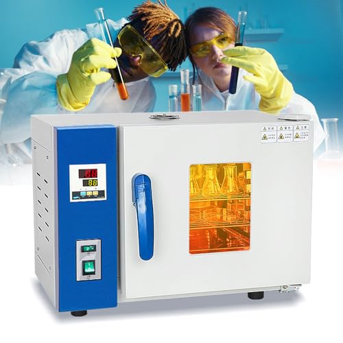 MNBVH - Konstante Temperatur-Schocktrockenofen, digitaler Tisch-Trockenofen mit konstanter Temperatur und Schwerkraftkonvektion, 600 W Heißluft-Laborofen zum Aushärten und Trocknen, RT+5-300 (Color:Edelstahl)