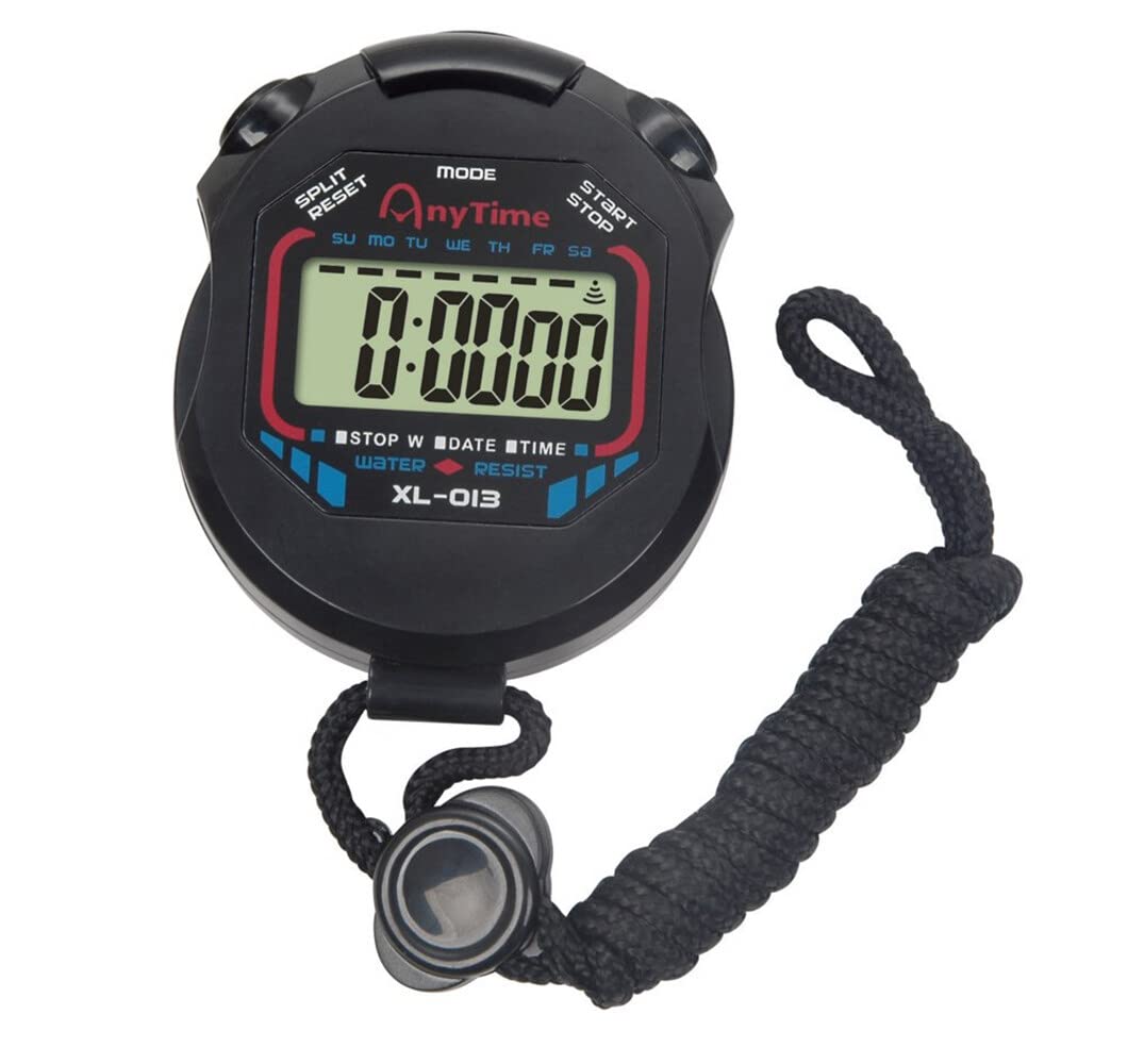 Waterproof Digital Professional Handheld LCD Handheld Sports Stopwatch Timer Stop Watch with String Professional and Fashion