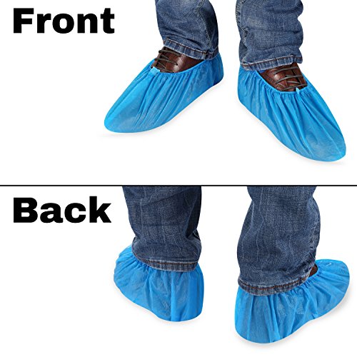 MIFFLIN Disposable CPE Shoe Covers (300 Pieces) Waterproof Durable Boot Covers Shoe Protector Booties One Size Fits Most