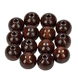 Speichelfest EFCO 1401279 14 mm 18-Stück Holzperlen, Braun