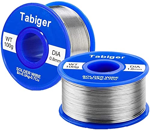 Estaño para soldar 2 piezas Alambre de soldadura sin plomo(Estaño soldaduras 1mm y...