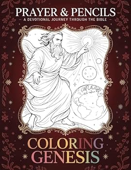 Paperback Coloring Genesis: A Devotional Journey Through The Bible Book