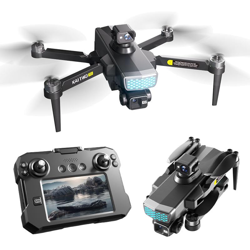 KAI TWO Professional Drone with 4K Camera, 3-Axis Gimbal, Obstacle Avoidance, GPS, 5G WiFi, FPV RC Quadcopter with Screen