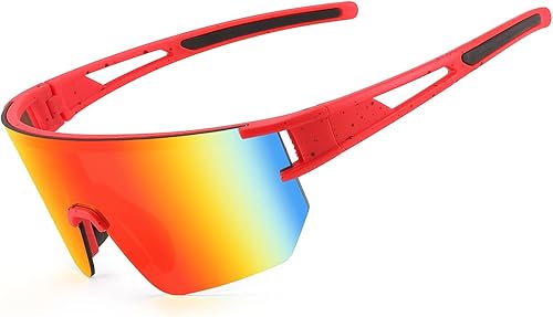 Miniatura 2 de WANWAN Gafas de sol de ciclismo para hombres y mujeres, gafas de sol deportivas de los años 80 con espejo para jóvenes y adultos para correr Marco