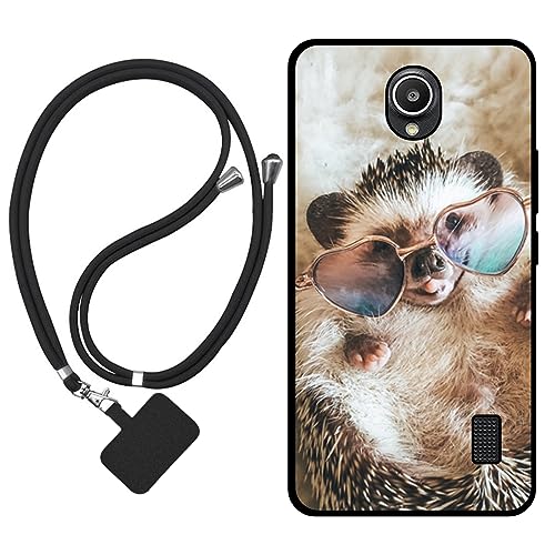 Sunrive Funda Compatible con Huawei Y635,Slim Fit Gel Mate Carcasa Case Bumper de Impactos y Anti-Arañazos Espalda Cover (Erizo)+1 X Correa Universal