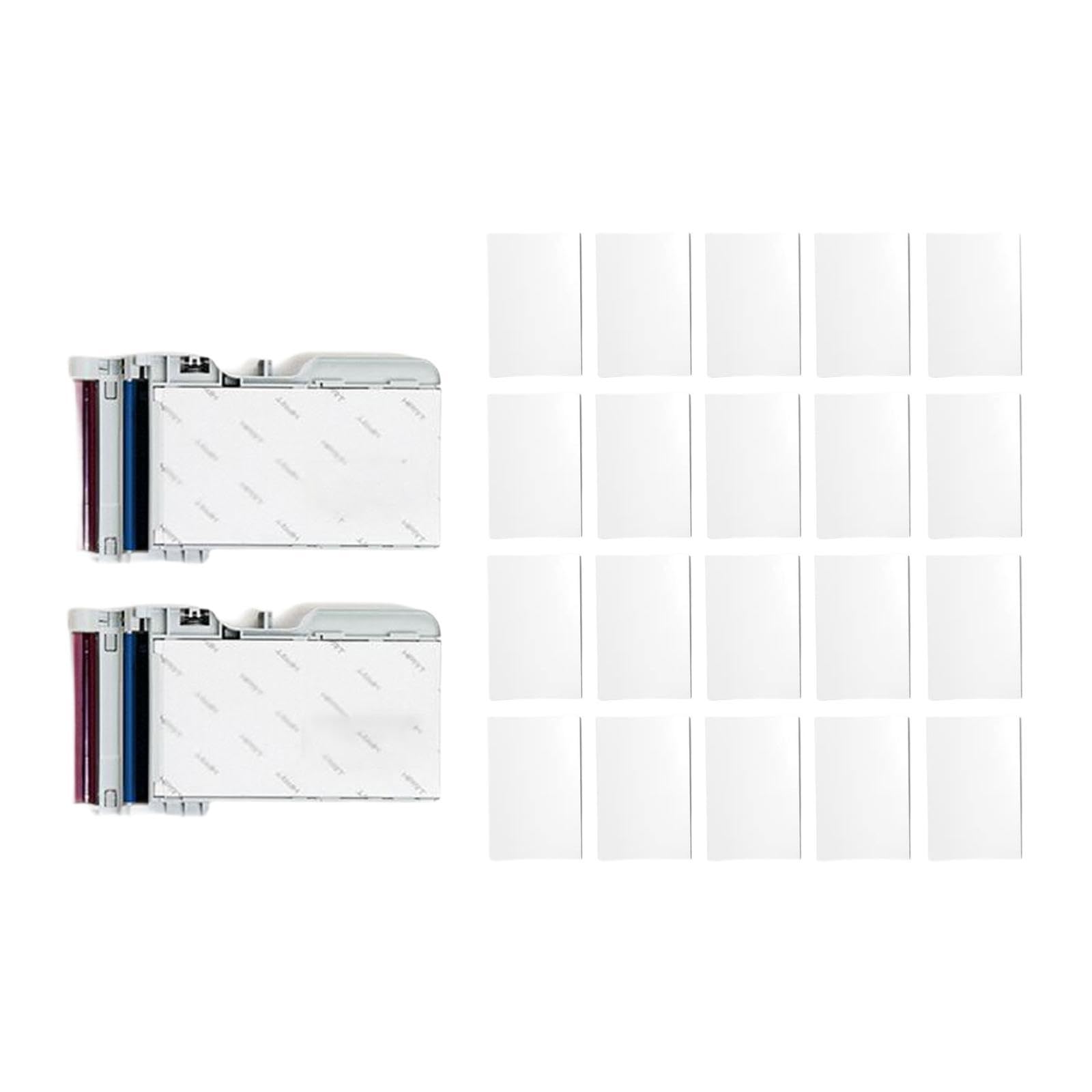 Qianly 20 Piezas Papel Fotográfico CP2100 Espalda Pegajosa Papel para Sublimación Instantánea Cartucho de Papel Protección Antihumedad Papel PP Adecuado, 20 Hojas