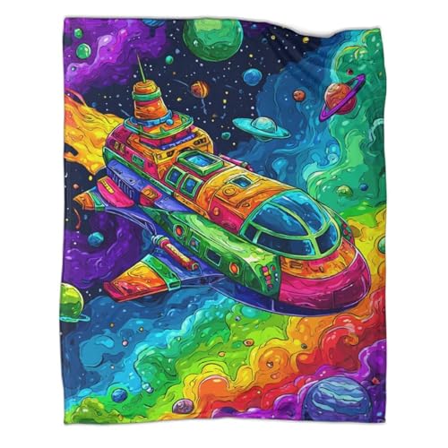 Couvertures flanelle anti-transpiration plaid chaud extraterrestre - 2