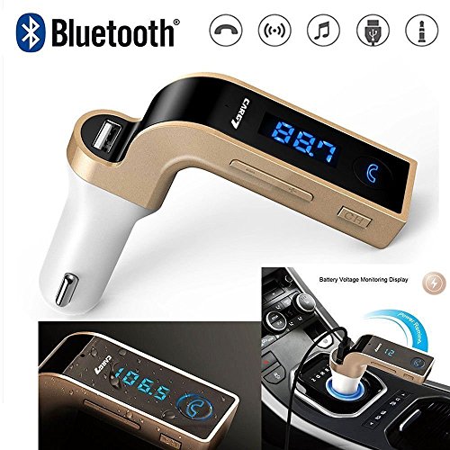 Image of Carg7 Universal Wireless Bluetooth Fm Transmitter in-Car Fm Adapter Car Kit with Hand-Free Call /Stereo Music Player and USB Car Charger for All Android and iOS Devices - (Colour May Vary)