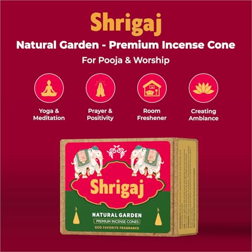 Image of Natural Garden Fancy Fragrance Dry Dhoop Cones - 51 Cones for Daily puja, Meditation & Rituals (Natural Garden Fragrance)