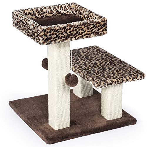 Torre para gatos multi-nivel con rascador y cama miniatura 4