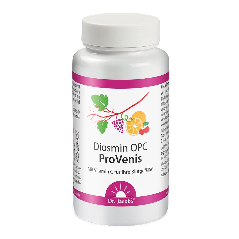 Diosmin OPC ProVenis I Für die Blutgefäße¹ I OPC Kapseln I vegan | Innovativer Diosmin-Flavonoid-Komplex µsmin® Plus I Polyphenole aus Traubenkernen und roten Weinrebenblättern I 90 Kapseln