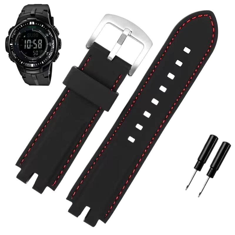 Bracelet Casio PRW-6100 en silicone résistant à la sueur et étanche