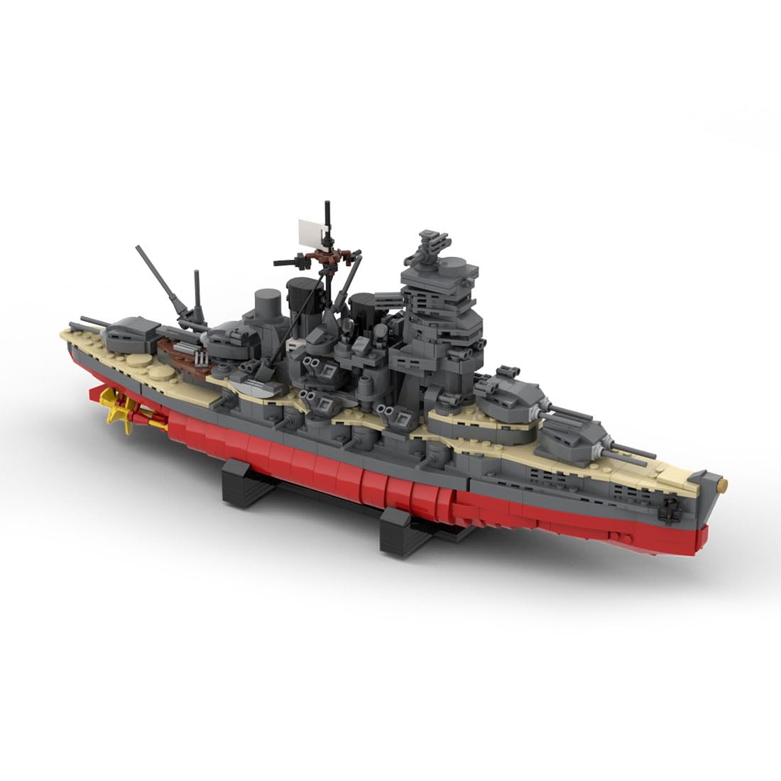 Bismarck Schlachtschiff Bausatz für Bausteine, G-60429 WW2 Mini Militär Battleship Konstruktionsspielzeug, Technik Bismarck Klasse Schlachtschiff Modell (1483+ Teile)