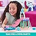 Gabby's Dollhouse, Purr-ific Pool Playset with Gabby and Mercat Figures, Color-Changing Mermaid Tails and Pool Accessories Kids Toys for Ages 3 and Up
