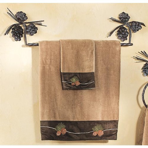 Metal Pinecone Towel Bar