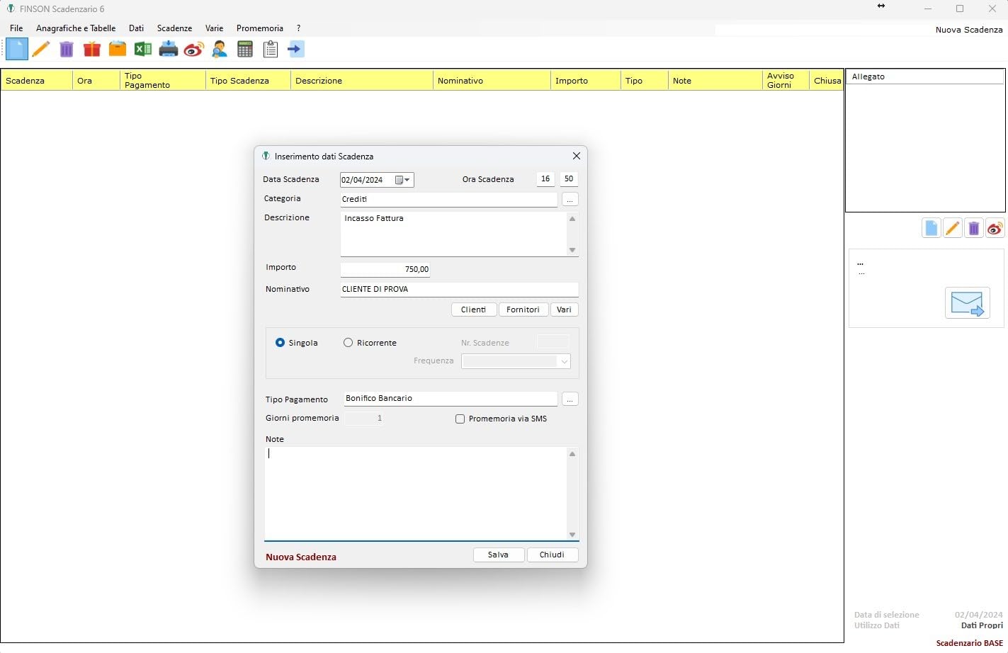 Scadenzario 6 - Il software completo per la gestione delle scadenze per l'ufficio e il privato