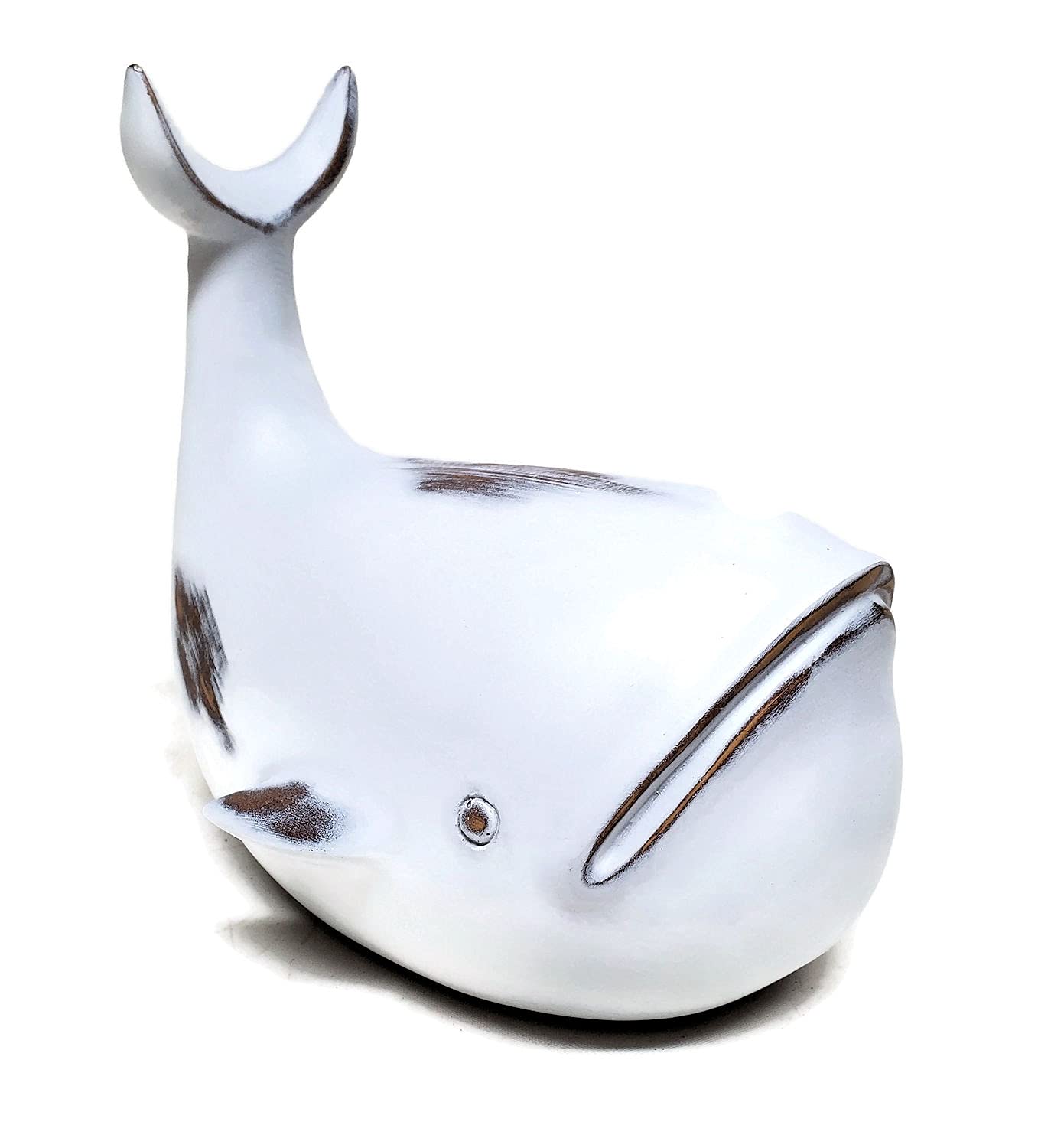 Distinctive Designs Whale Decor Figurine, 7-inches, White