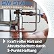 SW-Stahl 42210L Rohrzange 1 Zoll 335 mm I Rohrzange S Maul I Abrutschschutz Klempner Zange geschmiedet und lackiert I Rohrinstallation I blaue Rohrzange groß I Rohrzange für Armaturen