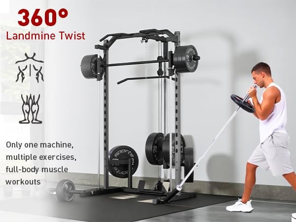 OPPSDECOR OPPSDECOR Adjustable Smith Machine – LAT Pull Down & Multi-Function Power Cage - Image 8
