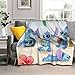 Lilo & Stitch Couverture en laine d'agneau douce et chaude pour décoration d'intérieur 203,2 x 152,4 cm