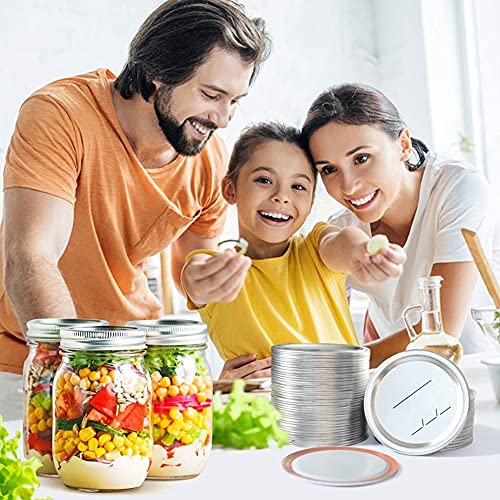 Eofjruc 50-Count Wide Mouth Canning Lids For Ball, Split-Type Metal Mason Jar Lids For Canning And Food Storage, Airtight Seal And Leak Proof #TOP6