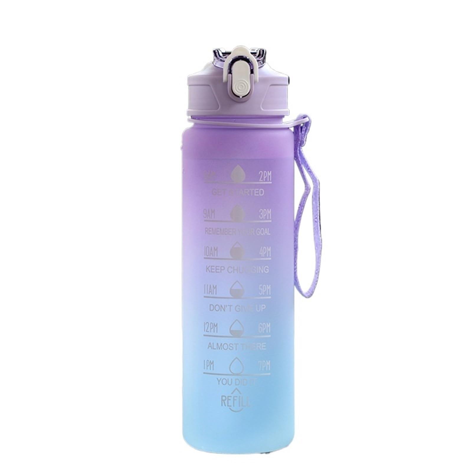 QuxetlRyz Sports Water Bottle Water Bottle Motivational Sport Leakproof Bottles Drinking Outdoor Travel Gym Fitness Jugs For Kitchen Cups(900ml Purple)